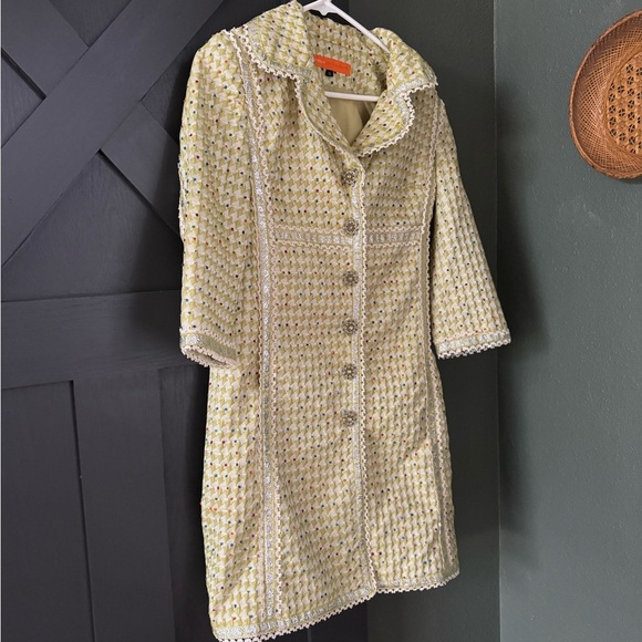 Cynthia Steffe Long Metallic Tweed Jacket - Picture 2 of 10